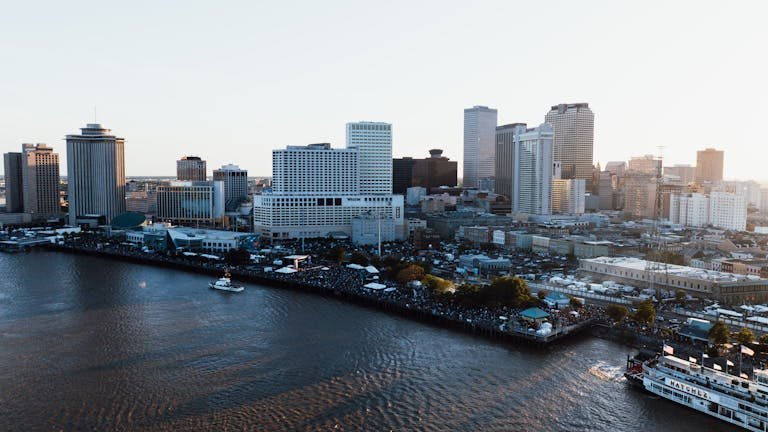 Aerial view of the city of new orleans