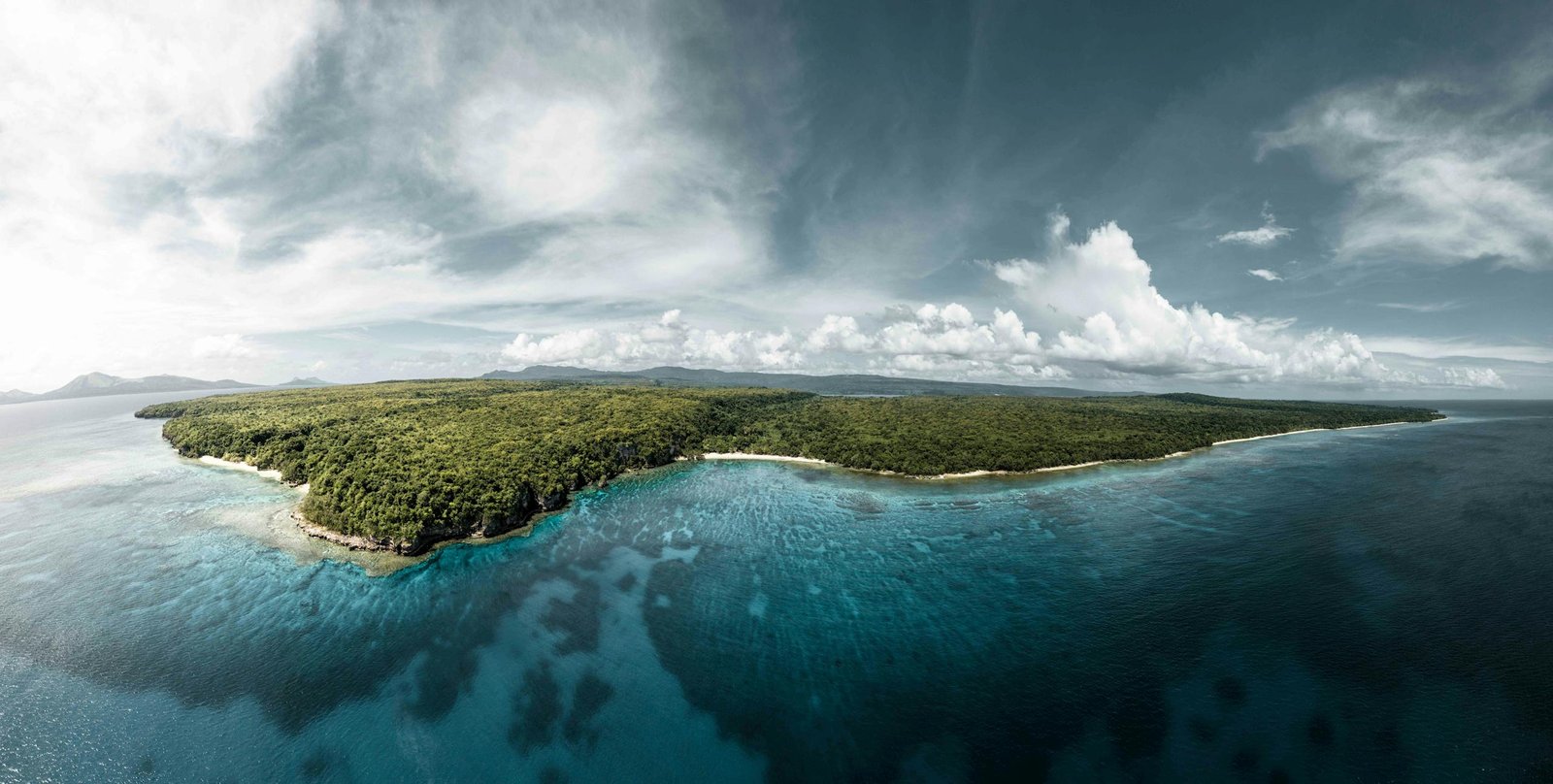 Birds Eye View of an Island in Vanuatu